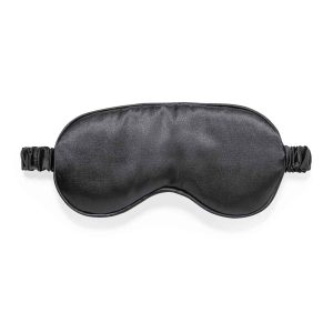 Schlafmaske Satin schwarz