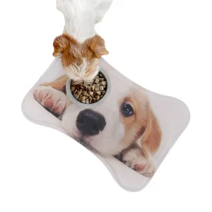 Tapis pour gamelle chien personnalisé